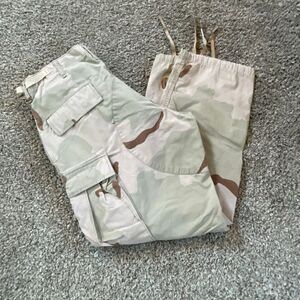 US Military Army pants men’s medium short Desert Storm Camo tricolor camo patte